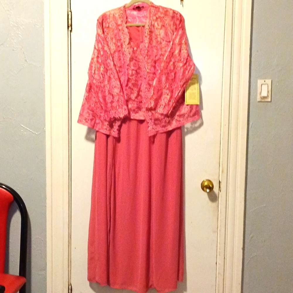 Roman's pink, lace top and jacket dress. Size (22W).